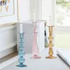 Glass Candle Holder Home Decor Wedding Decoration Accessories European Retro Crystal Candlestick Drop 211222