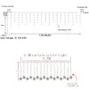 3.5M 96 LED Luci per tende natalizie per esterni Fiocco di neve LED String Light Garden Home Decor Luce natalizia LED Curtain Light D30 201203