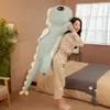 Yeni Huggable Büyük Uzun Sevimli Dinozor Peluş Oyuncak Yumuşak Karikatür Hayvan Melek Dolması Bebek Erkek Arkadaşı Yastık Çocuklar Kız Doğum Günü Hediyesi LJ200902