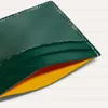 Bolsa de couro genuíno de alta qualidade Porta-cartões de designer de luxo carteira única masculina porta-moedas mini-carteiras de pele de cordeiro bolso para chave compartimento interno