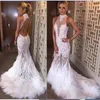 Bohemian Wedding Dress With Detachable Skirt Sweep Train Lace Applique Sequins Sheer Neck Bridal Dresses Luxury Mermaid Wedding Gowns