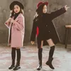 #Clearance# Girls Trench Coat Plaid Overcoat Girls Winter Coat Wool Jacket Outerwear Coat Kids Jacket for Girls Children Clothes LJ201120