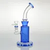 9.5" Sandblasted Glass Bong Dab Rig Matrix Perc Bongs Hookahs Oil Rigs Bubblers Pipe Recycler Smoking Water Pipes with 14mm Bowl