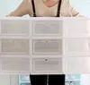 Przechowywanie butów Y1128 6pcs Organizator stojak Zagęzienie pudełka pudełka pudełka Układane buty do szuflady plastikowe przezroczyste butbox jllel