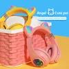 M2 Cat Ear Cuffie luminose montate sulla testa Auricolare Bluetooth senza fili Auricolare con microfono Vivavoce per bambini Regali per bambini