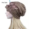 Beanie Flower Sequins Hats Women New Lace Beanies Spring Beanie Caps Summer Breathable Cap