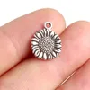 30 Pcs Charms Gold Sunflower DIY Pendant Necklace For Women Fashion Aesthetic Accessories Classic Female Jewelry Making Supplies