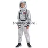Snailify Silver Spaceman Jumpsuit 소년 아이들을위한 우주 비행사 의상 할로윈 코스프레 어린이 파일럿 카니발 파티 멋진 드레스 LJ200930