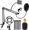 Mikrofonstativ, Magicfun Mic Arm Desk Justerbar fjädring BOOM Sax för streaming, voice-over, inspelning, spel