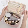 NXY Kosmetisk väska Purdored 1 pc Stora kvinnor PU Läder Vattentät Zipper Make Up Travel Washing Makeup Organizer Skönhetsfall 0119