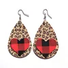 Valentijnsdag Drop Earring PU Lederen Mode Teardrop Oorbellen Lange Drop Lip Sequin Cheap Heart Earring Gift voor Vrouwen