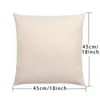 sublimation plain burlap cushion cover 18x18 inches natural poly linen pillow case diy home sofa throw pillow cover