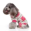 Hundkläder UK husdjur kor dot camouflage pyjamas katt jumpsuits mjuka valp julkläder kostymer 5495 Q2