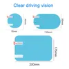 2 pçsset espelho retrovisor do carro protetor anti nevoeiro espelho do carro janela filme transparente à prova dwaterproof água anti nevoeiro anti-reflexo adesivo do carro 3176702