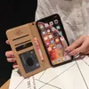 Flip Wallet Phone Hülle für iPhone XS XR X Samsung S9 S10 plus Luxus -PU -Leder -Hülle mit Kreditkartenschlitzen84933311