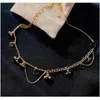 Gioielleria di lusso Moda bracciale collana catena d'oro per le donne amanti del fidanzamento di nozze regalo2228