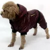 New Design Leather Pet Dog Clothes Winter Detachable Two -Piece Set Dog Coat Jacket Warm Four Legs Hoodie Dog Apparel Pet Clothing279m