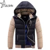 Parkas pour hommes en gros - 2021 épais chaud veste d'hiver pour hommes col de fourrure imperméable manteau à capuche de haute qualité style occidental coton WQ8