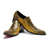 Rétro impression hommes serpent chaussures en cuir de luxe robe de soirée chaussures mode formelle hommes Oxford pointu chaussures grande taille 38-46
