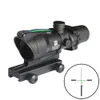 Trijicon ACOG 범위 4x32 스타일 실제 빨간색 또는 녹색 섬유 크로스 쉐브론 레티클 결투 조명 시력