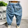 2020 Kids Boys Jeans Fashion Clothes Ripped pants Denim Clothing Children Baby Boy Popular Cowboy Long Trousers AS11 G1220