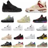 Jumpman 4 Retro Men Basketball Shoes 4s Bred White Oreo Cement Camo Red Thunder Zen Master Military Black Neon University Blue Women Sports Off 36-47