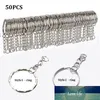 Silver Plated Metal Blank Keyring Keychain Split Ring Keyfob Key Holder Rings Women Men DIY Key Chains Accessories