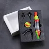 2020 Silicone 5 em 1 Conjunto Coletor de Néctar Plataforma de Petróleo Kit Nector de Vidro Recipiente de Silicone Ferramenta Dab Vidro Bongo Cachimbo de Cachimbo de Silicone