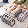 Storage Bags Underwear Drawer Type Box Household Mesh Socks Sorting Wardrobe Dormitory Three Piece