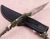 New Survival Straight Knife 440C Tanto Blade Full Tang Rope Handle With Nylon Sheath