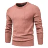 Jesienne zimowe pullover solidny kolor męski sweter O-Neck Geometria Sweter Mężczyzn Casual Fashion Pull Slim Swatters Mens 201221