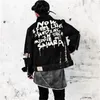 남성용 Jean Jackets Streetwear 힙합 폭격기 자켓 데님 자켓 남성 브랜드 찢어진 데님 재킷 캐주얼 패션 코트 201120
