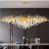 Nordic LED Chandelier Lighting Modern Decor Living Room Restaurant Crystal Hanging Lamps Hotel Chandeliers Luxury Ceiling Light