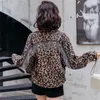 Giacca in denim con frange sul retro con maniche a pipistrello femminile primavera e autunno versione coreana giacca corta da studente leopardo bf sciolta LJ200813