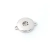 18mm Noosa Style Alloy Rostfritt Stål Armband Head Connector Snap Button Base för DIY Personlighet Noosa Smycken Resultat T0TYK