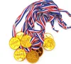 Médailles de récompense en bronze d'or et argent avec ruban Médailles de gagnant en plastique pour enfants Événements pour enfants Salles de classe Jeux scolaires et sports