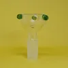 14mm 남성 버블 보울무기 물 담뱃대 조각 깔때기 조인트 흡연 액세서리 손잡이 파이프 유리 봉 오일 DAB 장비