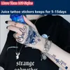 180*110mm vattentät tillfällig juice tatuering klistermärke semi-permanent kinesiska drake stora djur falska tatueringar bakre arm benkonst för män kvinnor ws007