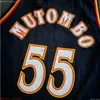 Costume Stitched Dikembe Mutombo Campeão Jersey XS-6XL Mens Mens Retrocedores Basquetebol Jerseys Homens Baratos Mulheres Juventude