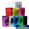 100 sztuk 8.5x13 cm Stand Up Glossy Folia Aluminiowa Zip Lock Samo Seal Packing Bag Zipper Recyclable Beans Snacks Torba