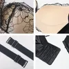 Hela broderier för kvinnor skjuter upp sexiga underkläder plus storlek trådlös behå tunt kopp underkläder5949857