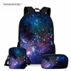 Twoheartsgirl Multicolore Galaxy Star Space Sac à dos pour adolescentes Garçons Classique Unique Enfants Bagpack Étudiant Enfants Sac à dos LJ201225