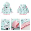 Vestiti del bambino Cappotto del rivestimento del bambino Cotone Primavera Autunno Bambini Ragazzi Ragazze Vestiti Manica lunga Cartoon Stampa Cappotto con cappuccio Top Outfit LJ201007