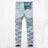 Mäns Jeans 2021 Fashion Mens Moto Biker Straight Spring Höst Punk Streetwear Publikor Casual Denim Designer Byxor Storlek 28-42