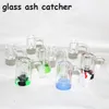 narguilés Bong Catchers 14mm 18mm d'épaisseur Verre Pyrex Bubbler Ash Catcher 45 90 Degrés Ashcatcher Pipe À Eau tuyaux à main en silicone