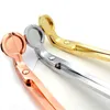 Candela Wick Trimmer Cutter Wick Dipper Snuffers in acciaio inossidabile 17cm Forbici in oro rosa Lampada a olio Trim Cutter Snuffer Tool Hook Clipper Cover