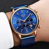 NOUVEAU LIGE BLUE CASIEN CASSAL MESSION DE CEINTURE DE MISES À QUARTZ GOLD GOLD MENDES HOMMES TOP MARQUES DE LUXE DE LUXE EMTALLES HORLOGE REMOGIO MASCULINO 20114