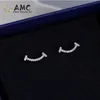 AMC 925 Sterling Srebrne kolczyki przeciwpoślizgowe Zakochaj Klasyczne kolczyki kształtowe modne kolczyki designerskie hurtowe od razu2565141
