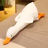 Nowy Giant Cartoon Goose Plush Toy Big Cute Soft Animal Duck Doll Sleeping Pillow For Girl Baby Prezent 160 cm 200cm Dy50924