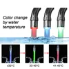 Creatity LED Water Faucet Color Atmosphere Lights Change Color According To Water Temperature 3 Colors No Need Battery Hardware